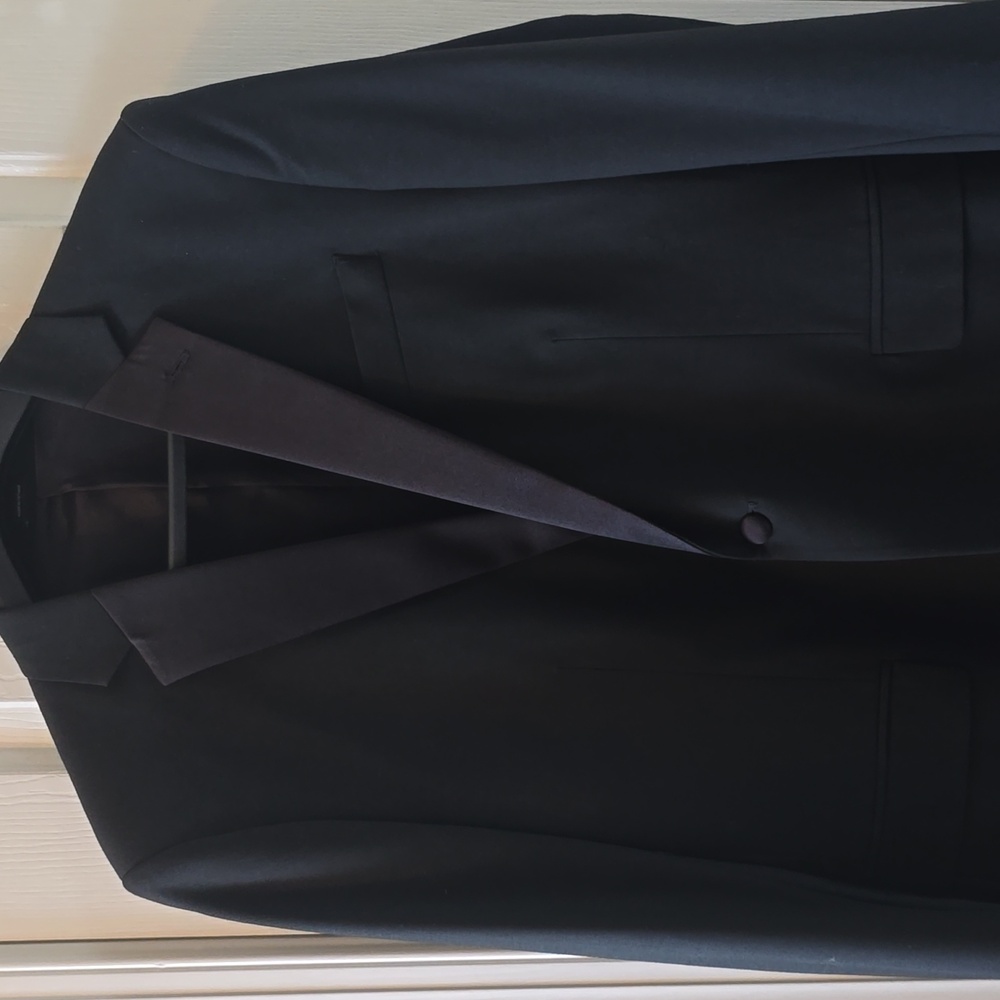 JF FERRAR BRAND MEN'S BLACK SPORTS COAT JACKET SIZE 44 REG SLIM FIT